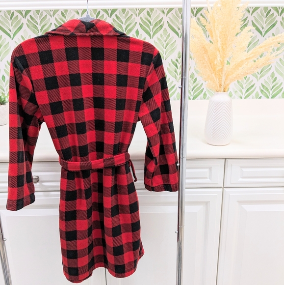 Wondershop Kids Red Buffalo check robe 12 - Picture 4 of 9